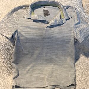 All in Motion Light Gray Striped Kids Polo